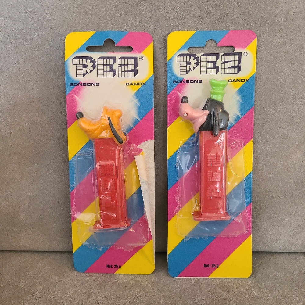 Vintage 1993 Goofy & Pluto Pez Dispensers